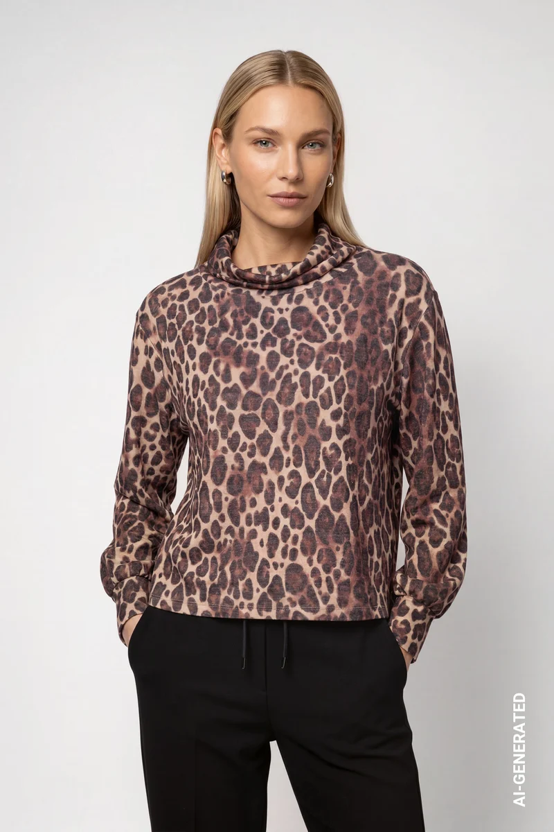 Sweatshirt mit Leomuster