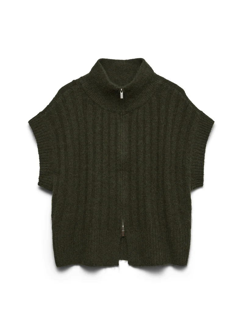 VMBAN Strickweste mit Stehkragen