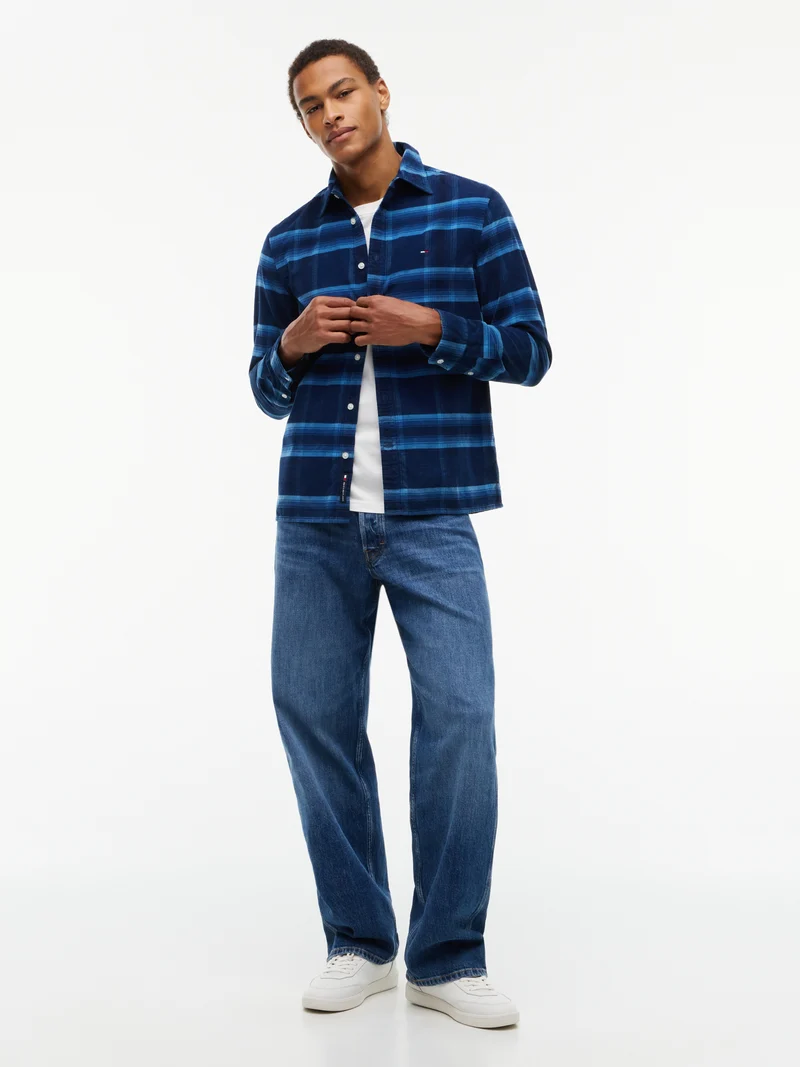 Regular Fit Hemd aus Dobby-Cord