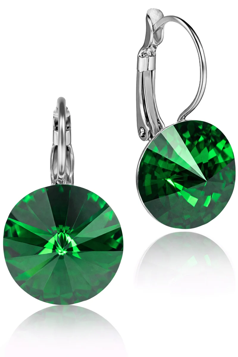 LUISIA® Ohrringe Rivoli mit Kristallen von Swarovski® - 12 mm | Majestic Green