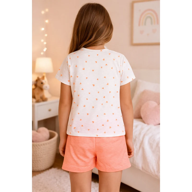 BONDI Shorty - Schlafanzug "Pferde-Motiv" 36230 | Weiß Apricot