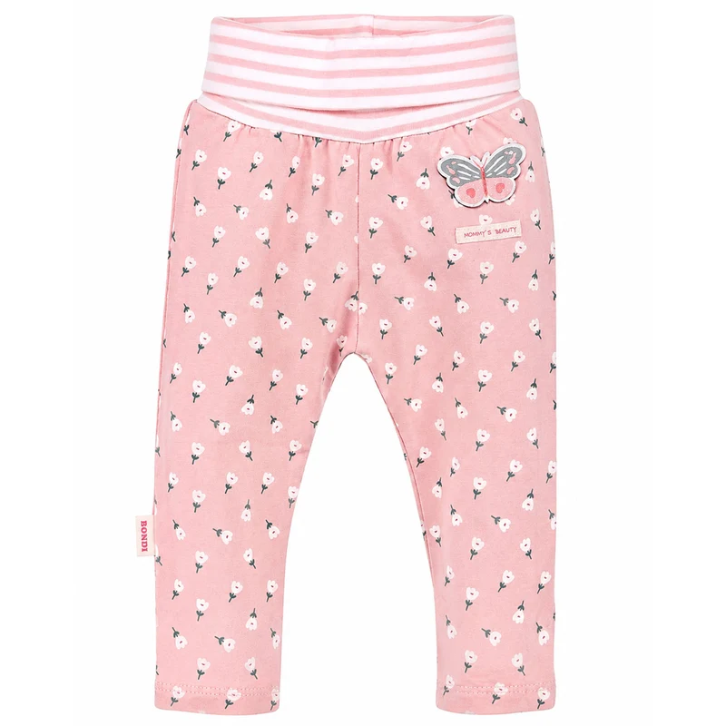 BONDI Baby Mädchen Leggings "Blumenallover" 93945 | flower allover Rosa