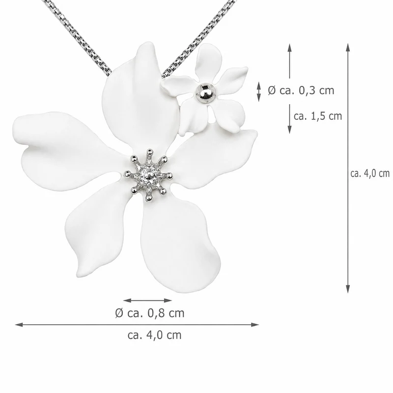 LUISIA® Halskette "Nelia" mit Blumen - 16 Karat vergoldet | Altrosa