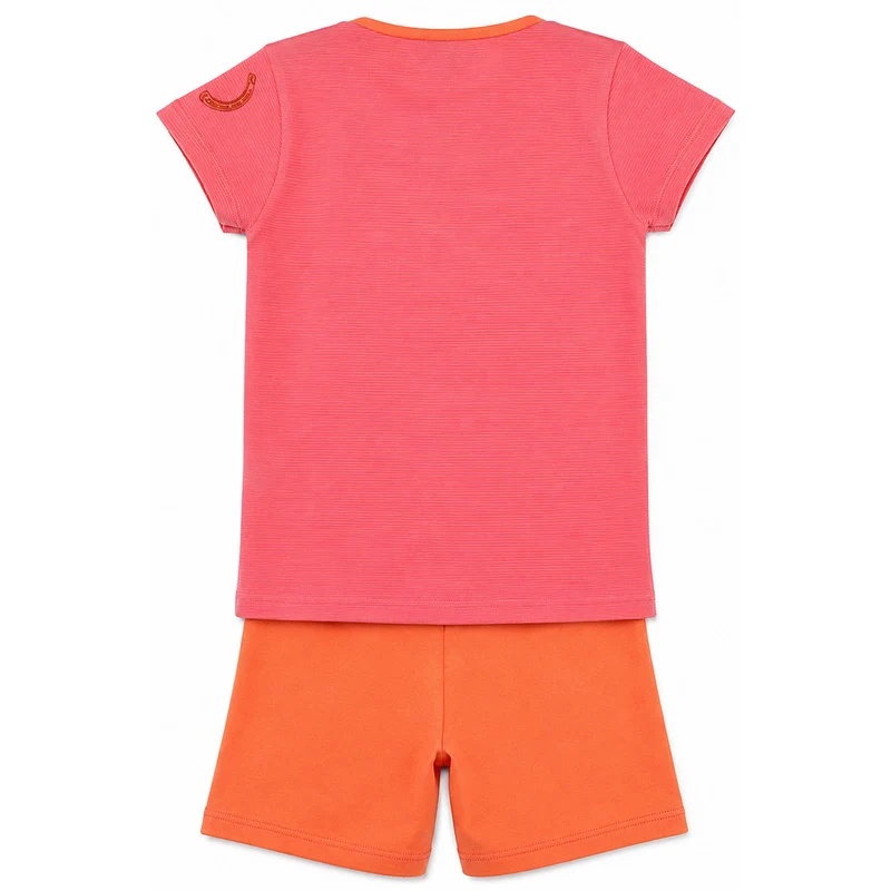 BONDI Shorty - Kurzer Schlafanzug "Beauty" 36184 | Rosa / Orange