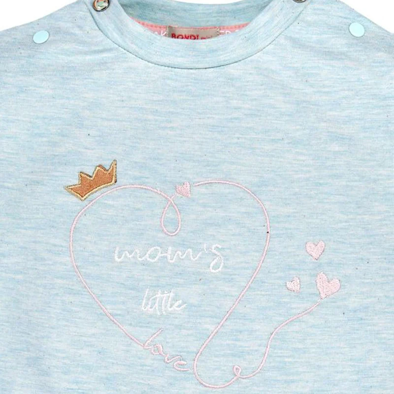 BONDI Baby Kinder T-Shirt "Mom's little love" 86572 - Mint | Kurzarmshirt