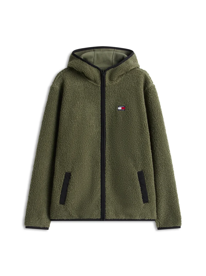 BADGE ZIP Teddy-Fleecejacke