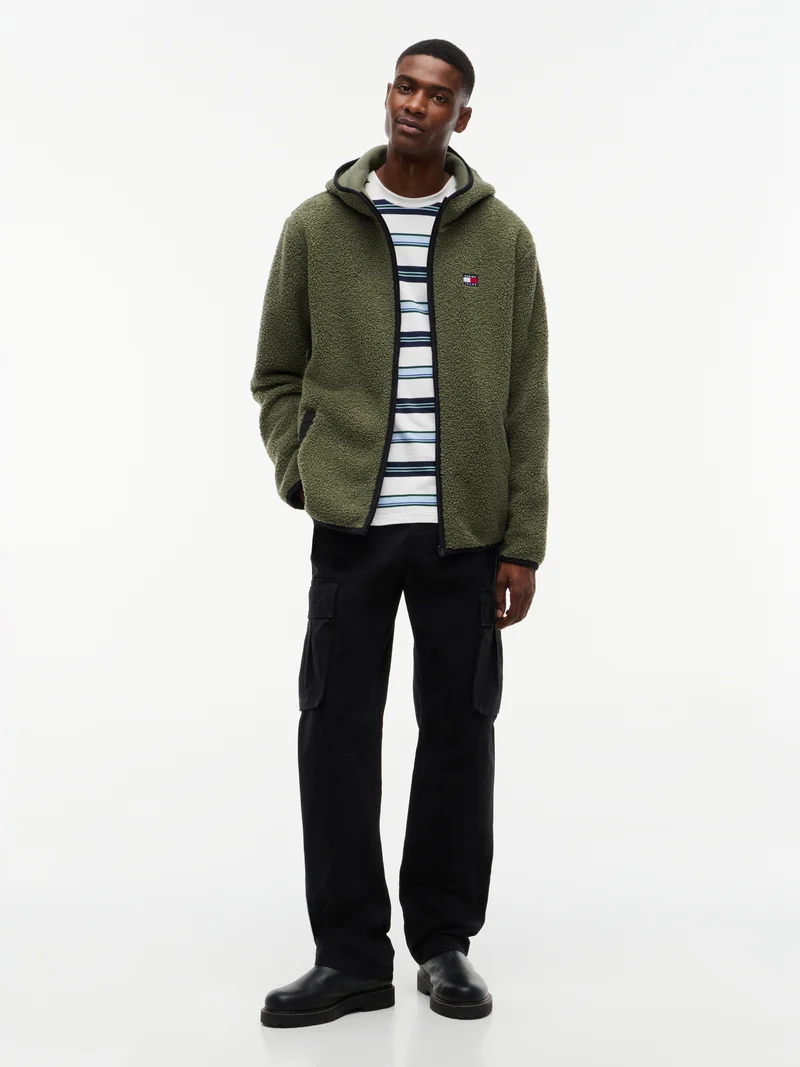 BADGE ZIP Teddy-Fleecejacke