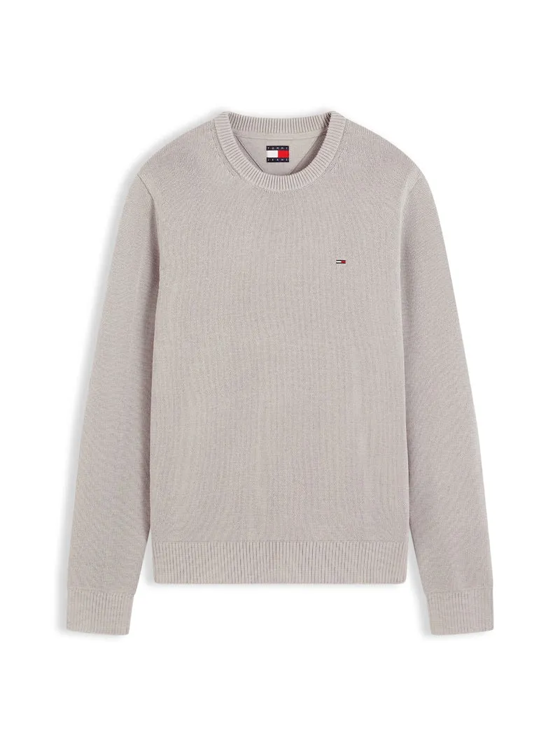 Tommy Flag Slim Fit Strukturpullover
