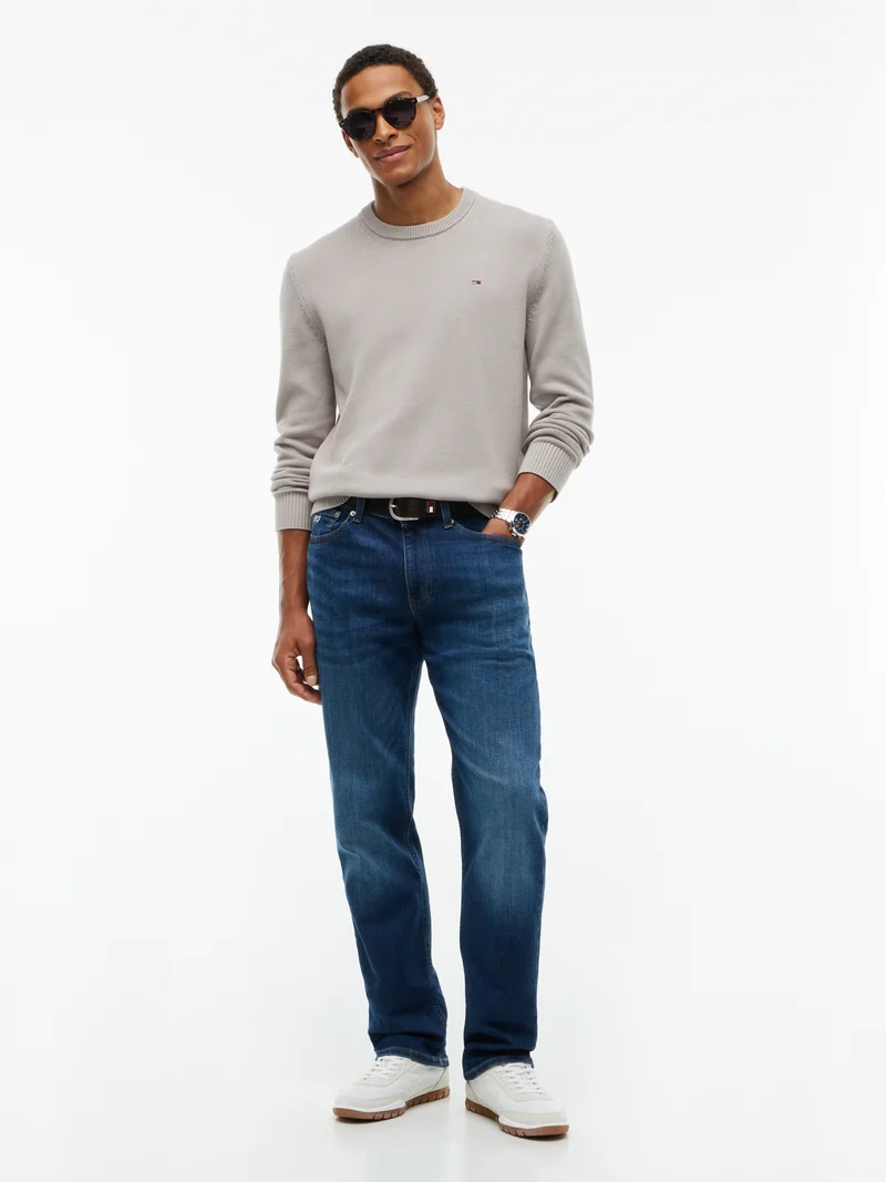 Tommy Flag Slim Fit Strukturpullover