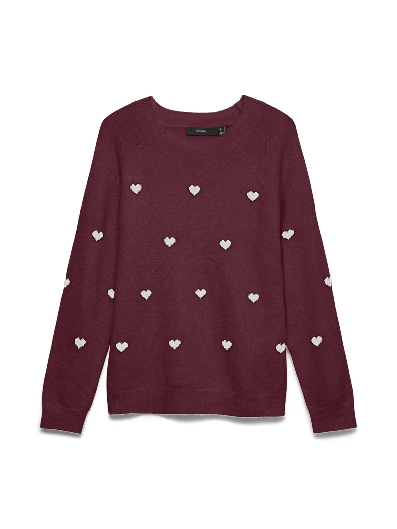 DOFFY Strickpullover mit Herzmuster