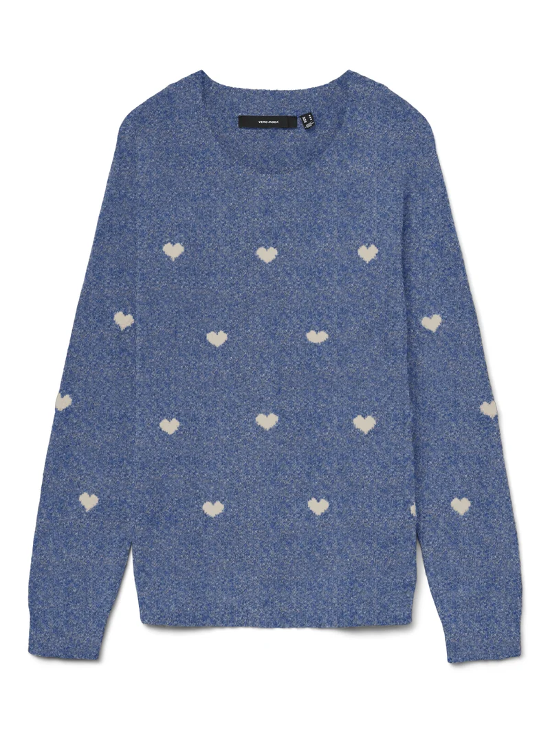 DOFFY Strickpullover mit Herzmuster