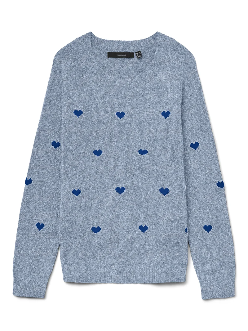 DOFFY Strickpullover mit Herzmuster