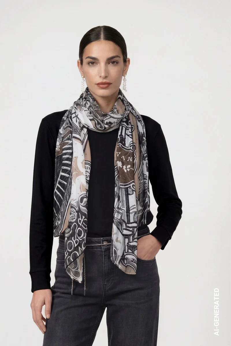 Monari Schal mit Emblem-Muster