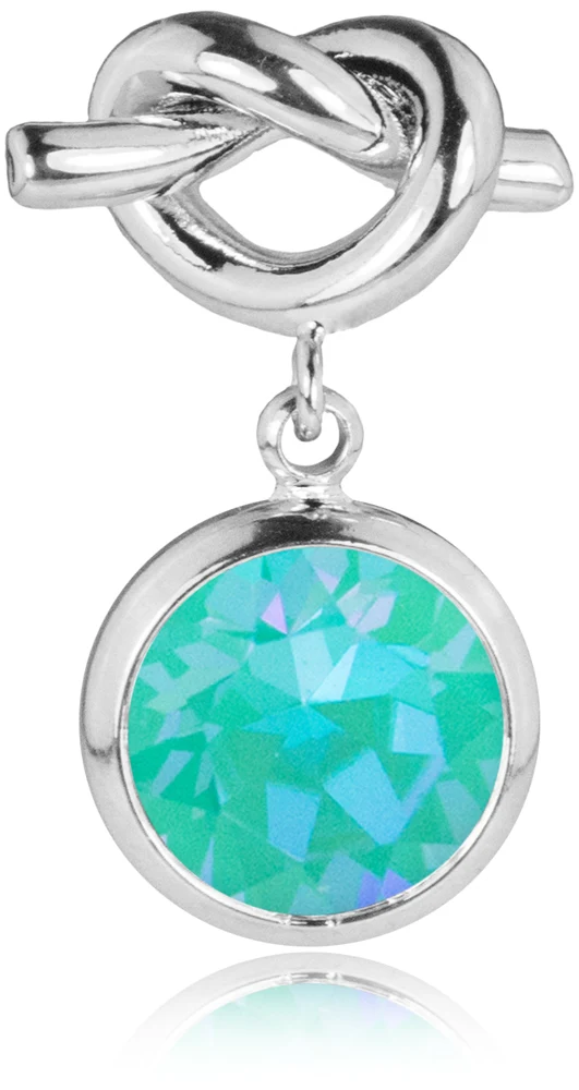 LUISIA® Ohrringe mit Knoten und Premium Kristall - Silber / Laguna Delite