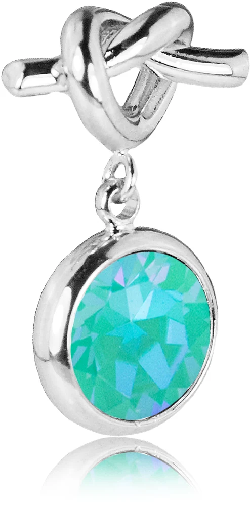 LUISIA® Ohrringe mit Knoten und Premium Kristall - Silber / Laguna Delite