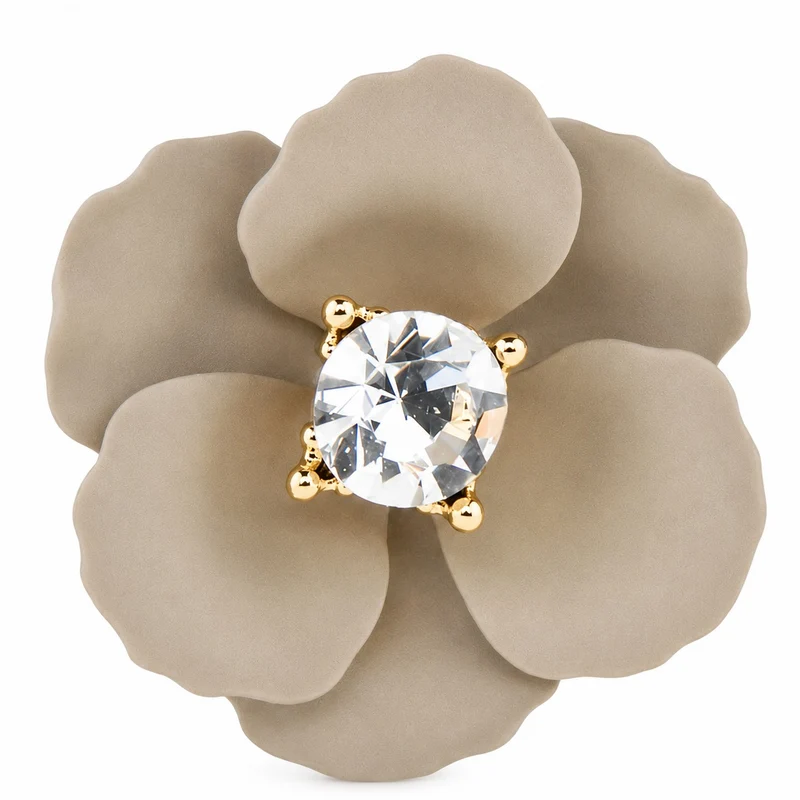 LUISIA® Ohrstecker "Nelia" mit Blumen - 16 Karat vergoldet | Sand