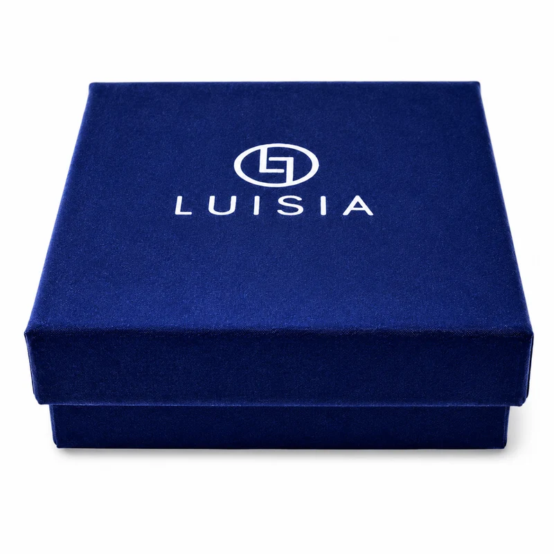 LUISIA® Halskette "Nelia" mit Blumen - 16 Karat vergoldet | Schwarz