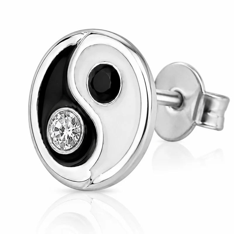 LUISIA® Ohrstecker "Yin Yang" mit Kristall von Swarovski®