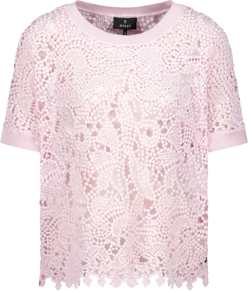 Monari Pullover mit Spitzenmuster