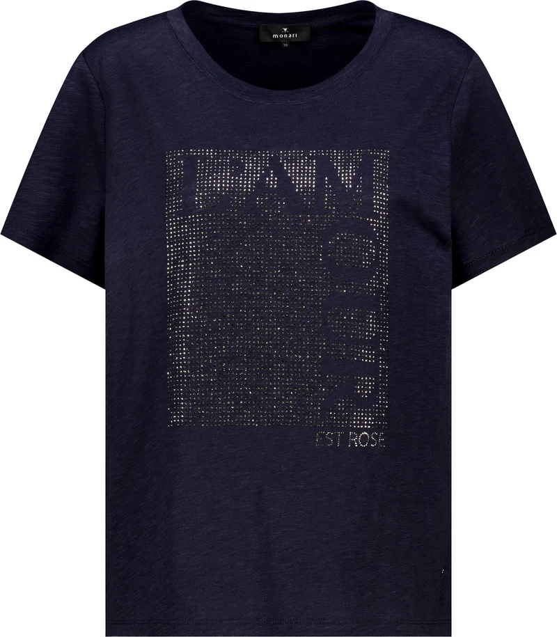 Monari T-Shirt mit Straßsteinen