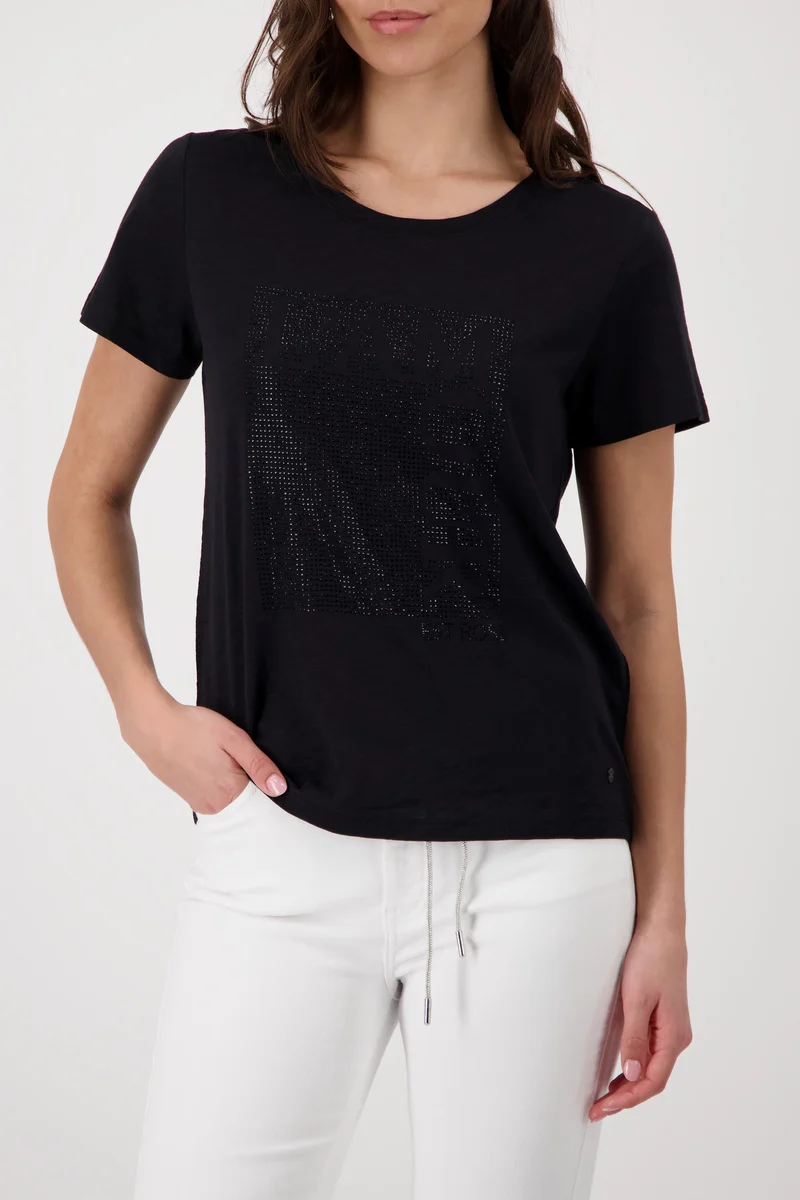 Monari T-Shirt mit Straßsteinen