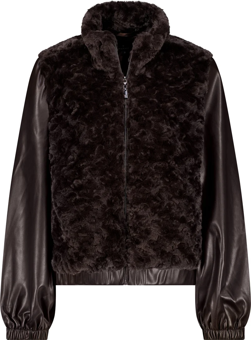 Monari Jacke mit Kunstfell