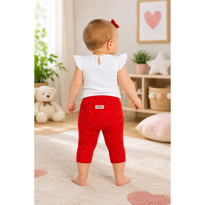 BONDI Baby Kinder Capri Leggings 86597 | Rot | Sommerhose