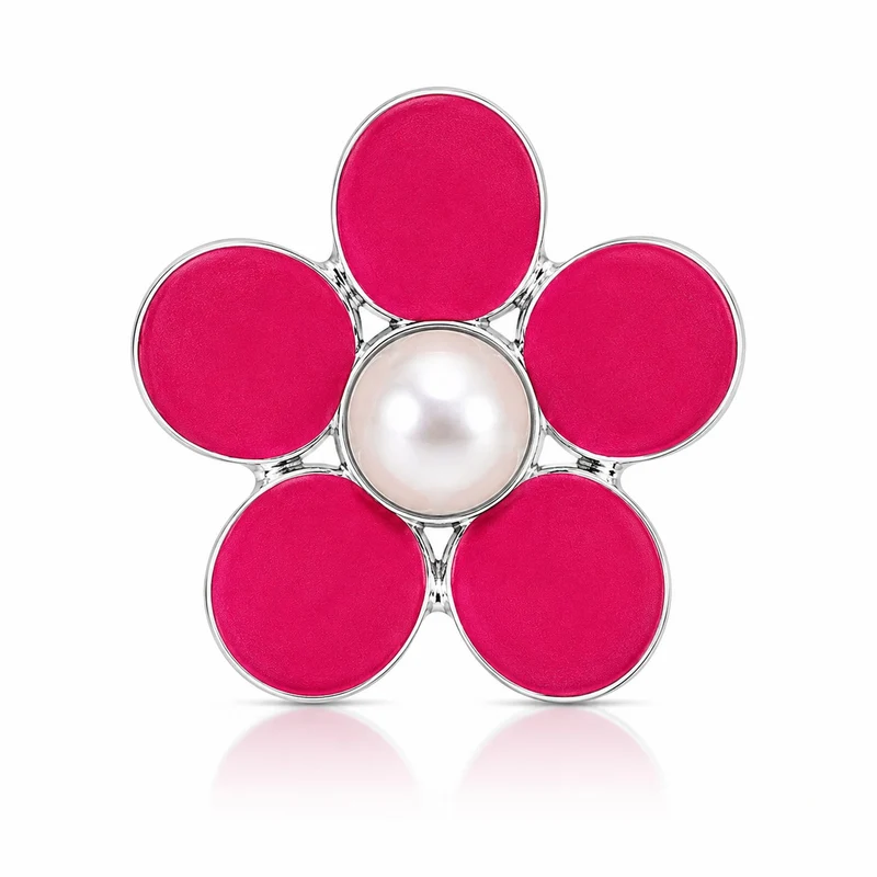 LUISIA® Ohrstecker "Blume" - 925 Sterling Silber | Pink