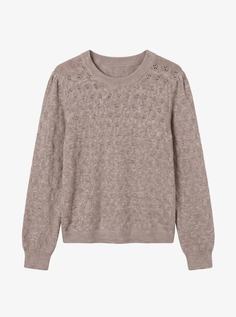 DOFFY Pullover im Lochstrickmuster