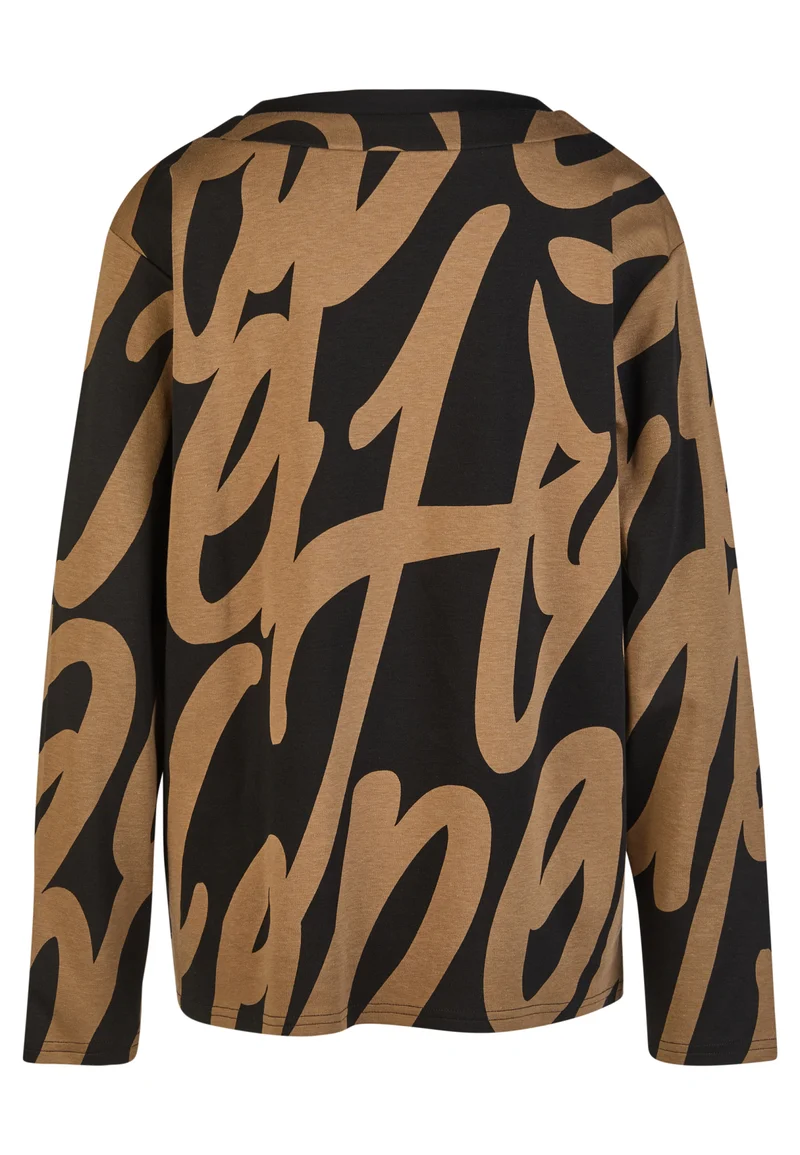 Sweatshirt mit Buchstaben-Print und breiter Kordel
