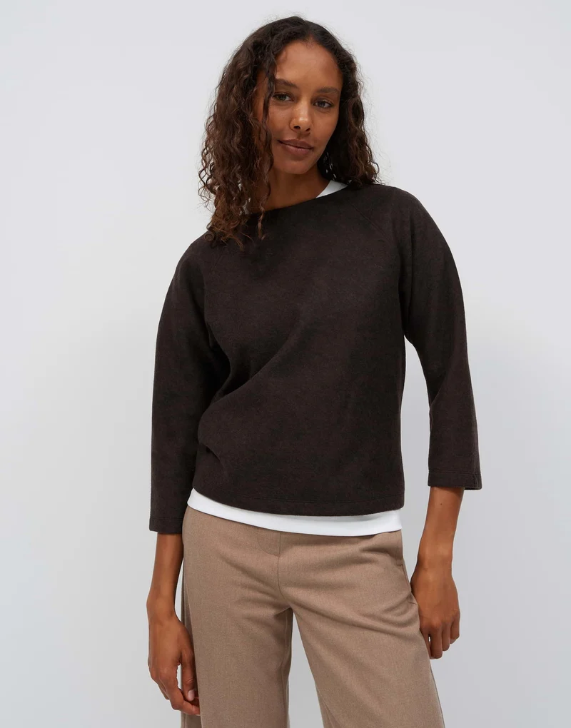 GUSERA Sweatshirt mit Mélange Optik
