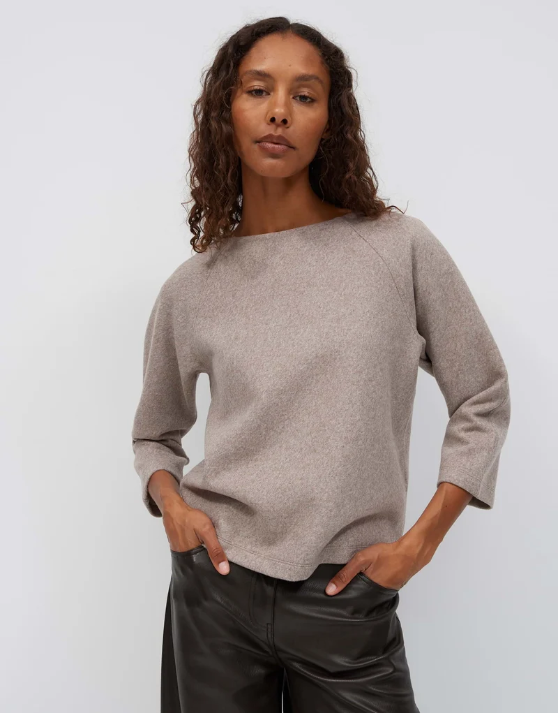 GUSERA Sweatshirt mit Mélange Optik