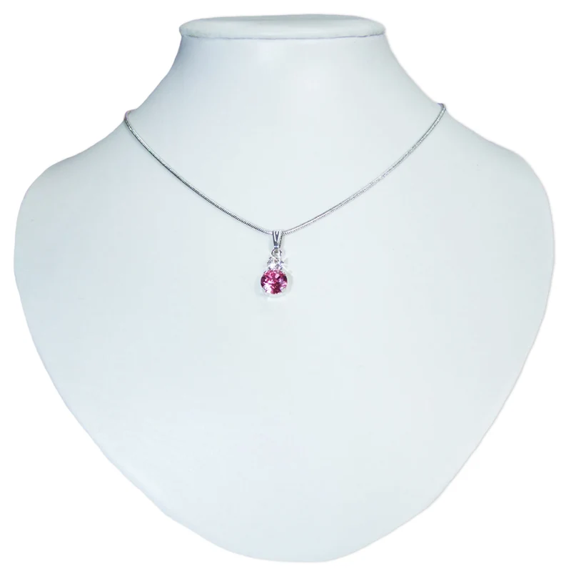 LUISIA® Halskette "Emily" mit Premium Kristallen | Rosa