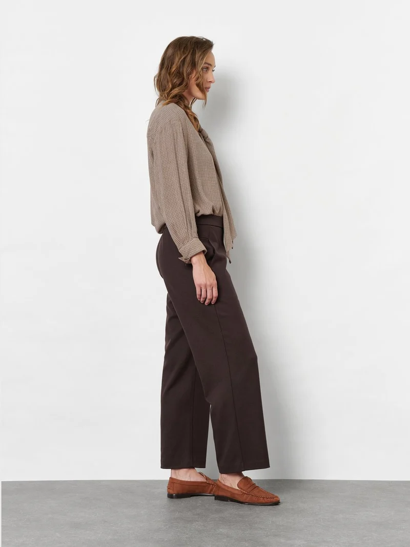 SUE 7/8 Weite Hose aus Gabardine