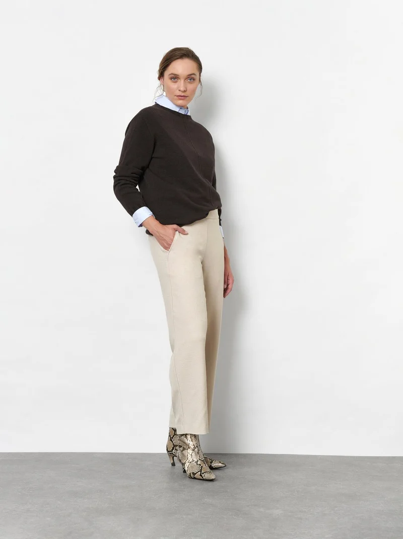 SUE 7/8 Weite Hose aus Gabardine
