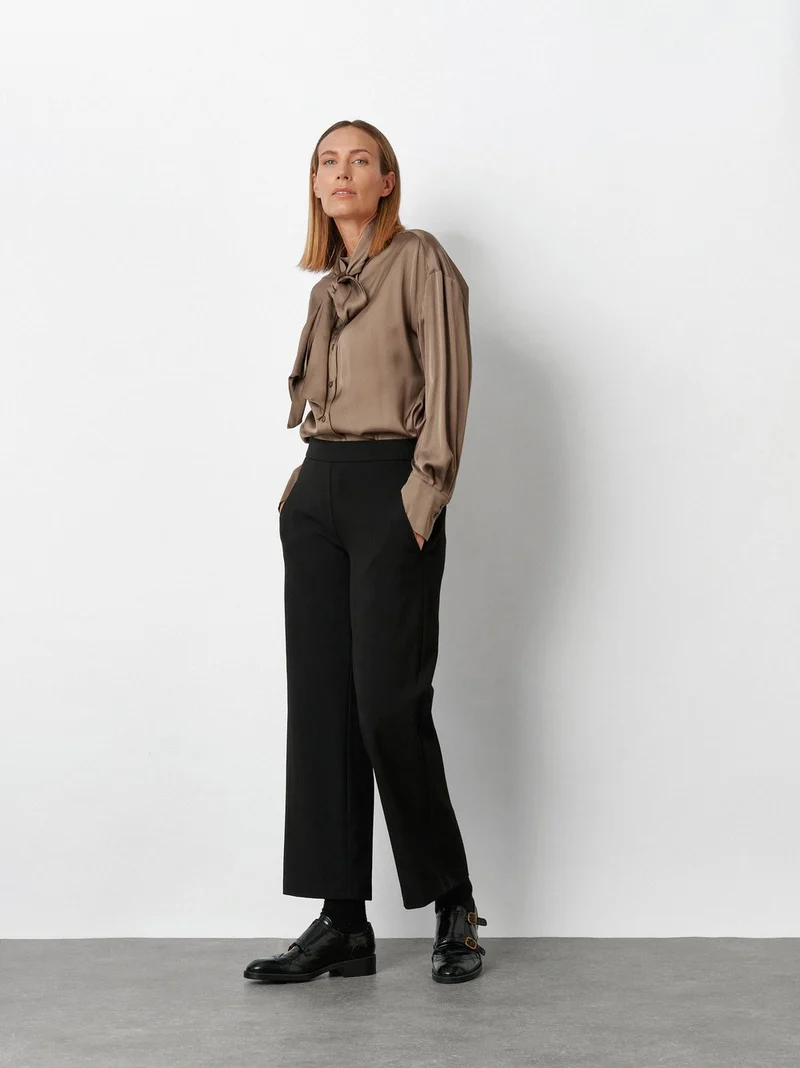 SUE 7/8 Weite Hose aus Gabardine