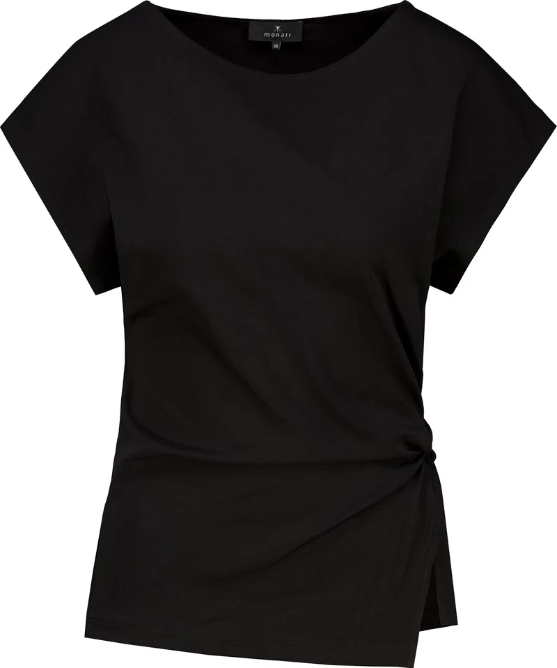 Monari T-Shirt mit Knotendetail und Frontschlitz
