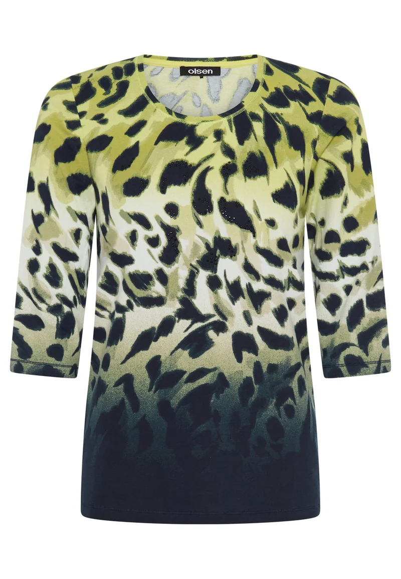 Shirt mit Panneaux-Print und Zierelementen