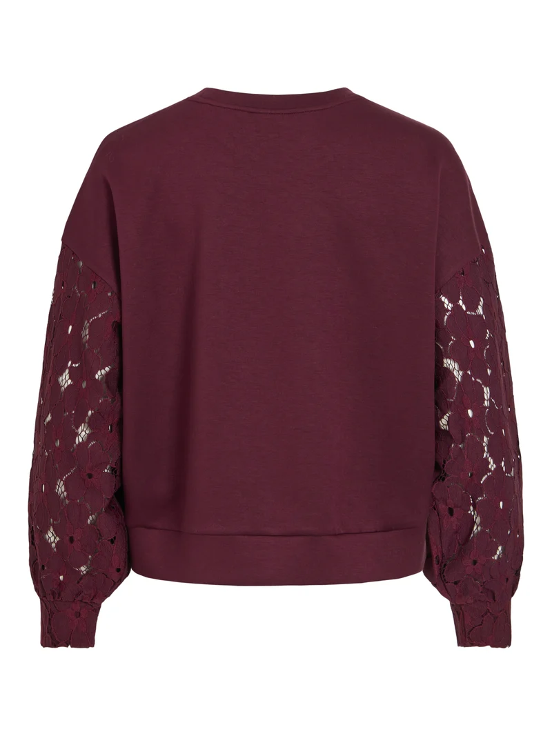 VISAVENA Sweatshirt mit Spitzen-Detail