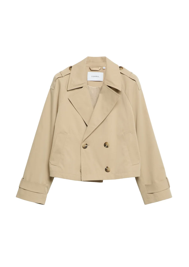 Cropped Trench-Jacke im Boxy-Schnitt