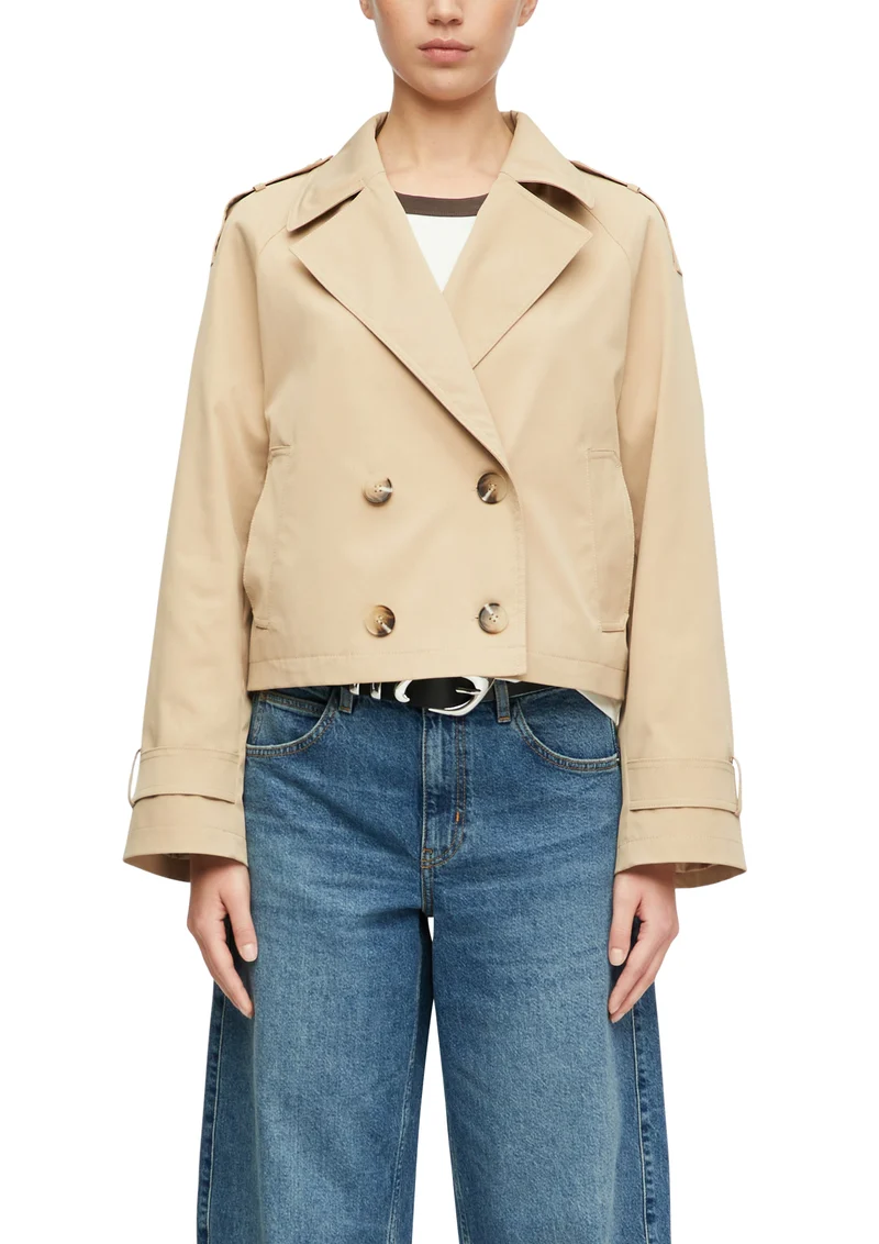 Cropped Trench-Jacke im Boxy-Schnitt