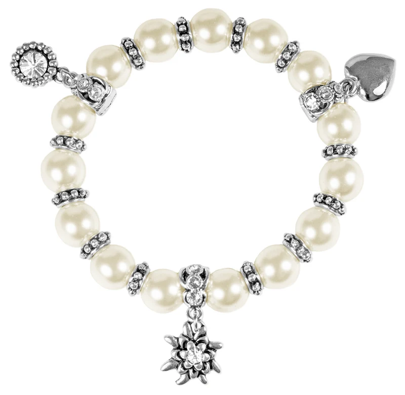 LUISIA Perlenarmband Kayla mit drei Anhängern