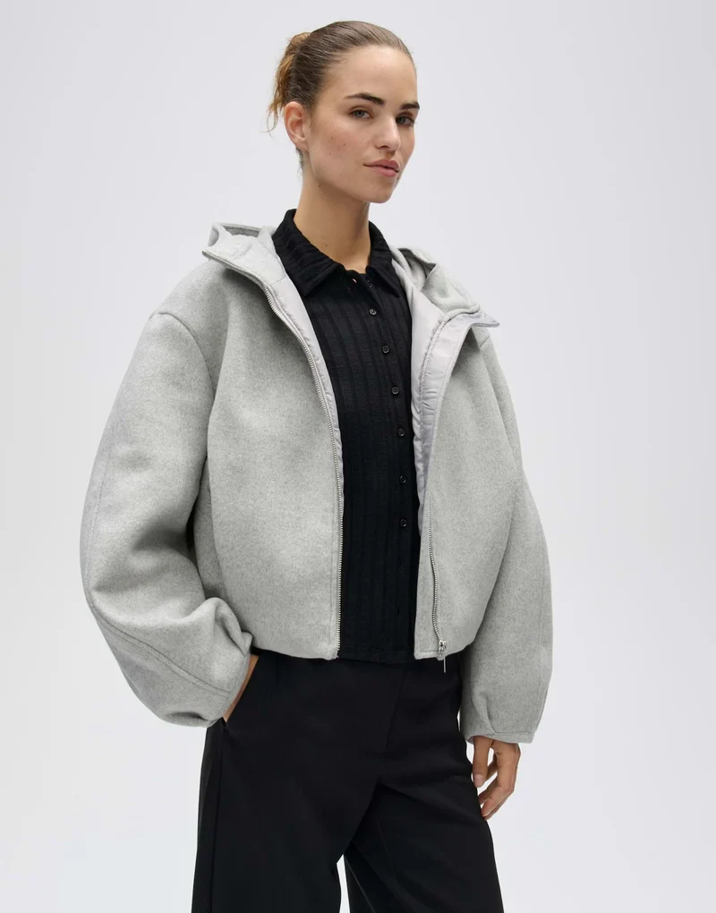 HALENSO Woll Double Blouson-Jacke