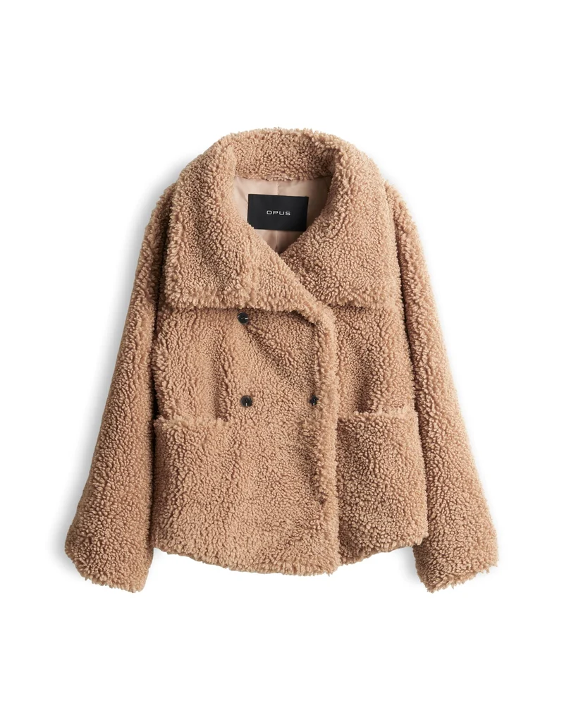 HALKO Cabanjacke aus Teddyplüsch
