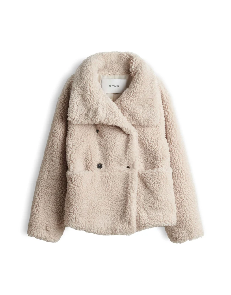 HALKO Cabanjacke aus Teddyplüsch