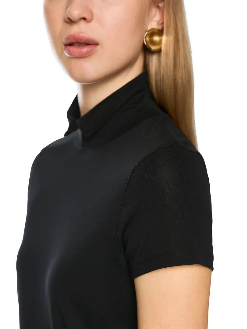 T-Shirt mit Mock-Neck