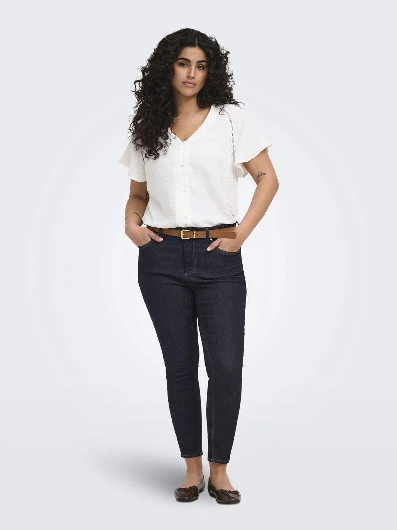 CARWILLY Curvy Skinny Ankle Jeans