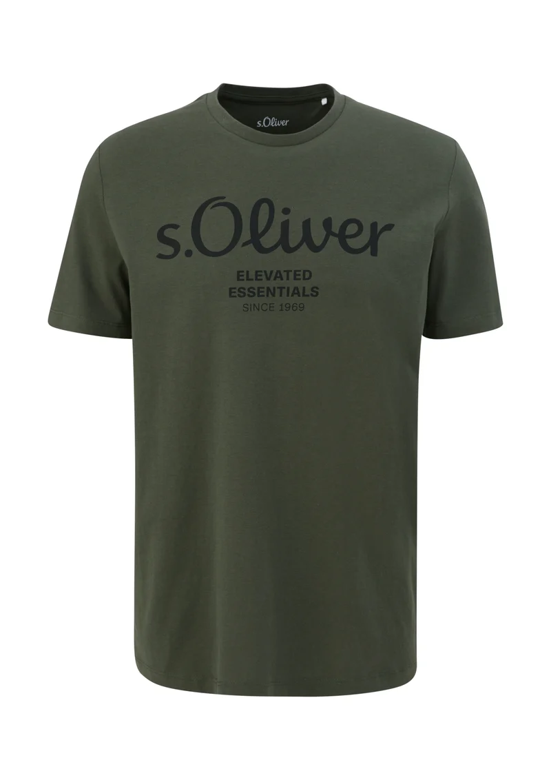 T-Shirt mit Label-Print