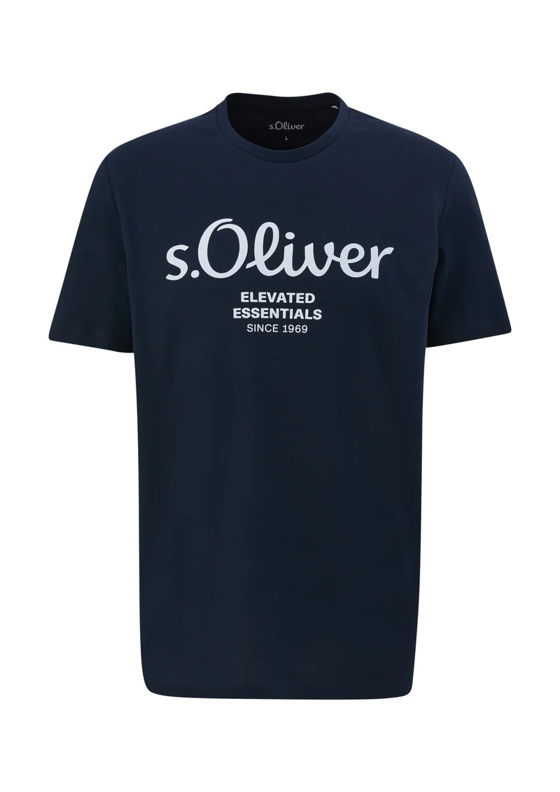 T-Shirt mit Label-Print