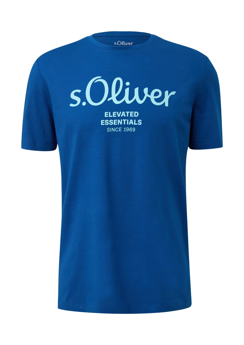 T-Shirt mit Label-Print